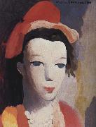 Marie Laurencin Woman wearing the roseal hat oil painting